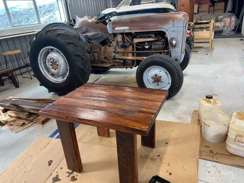 A Ferguson 35 mid restoration in a workshop