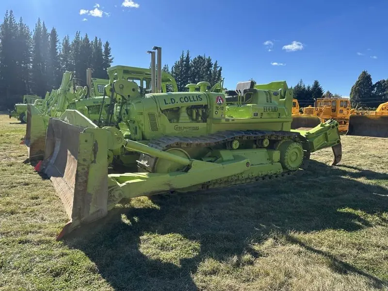 Restored Euclid crawlers of the kind that will work the Tracks & Wheels arena.