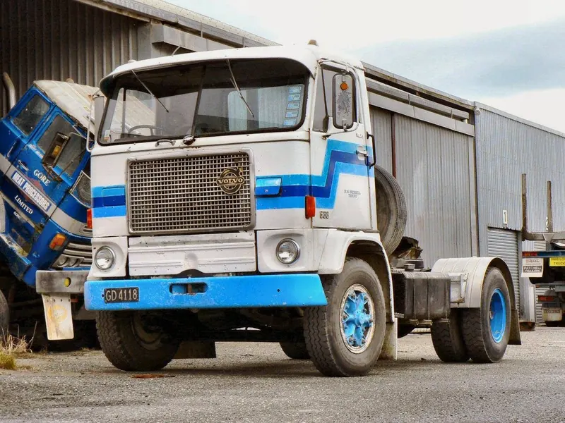 A Volvo F88 of M.W. Brenssell, Tapanui. Vintage trucks are a core part of the Tracks & Wheels line-up.
